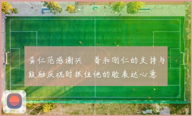 黄仁范感谢兴慜哥和刚仁的支持与鼓励庆祝时抓住他的脸表达心意